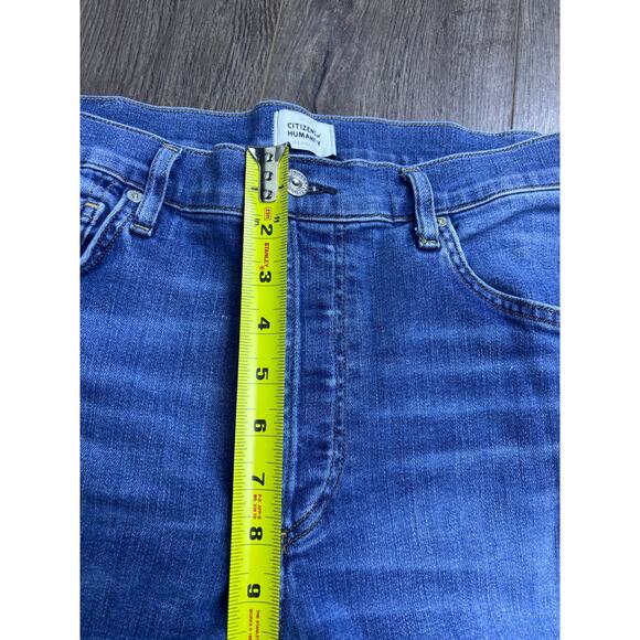 Citizens of Humanity Isola Bootcut Raw Hem Jeans Women’s 31 Blue Stretch Denim - Picture 3 of 11